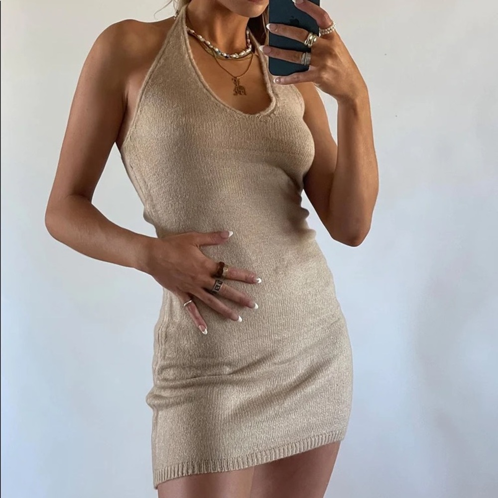 Blair Mini Dress Beige